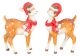 Holly Knit Cap Fawn Figurine 2 Ast.