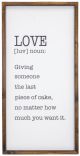 Giving Love Cake Sign