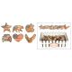 Distressed Americana Magnet with Display 6 Ast