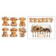 Americana Highland Cow Magnet with Display 6 Ast
