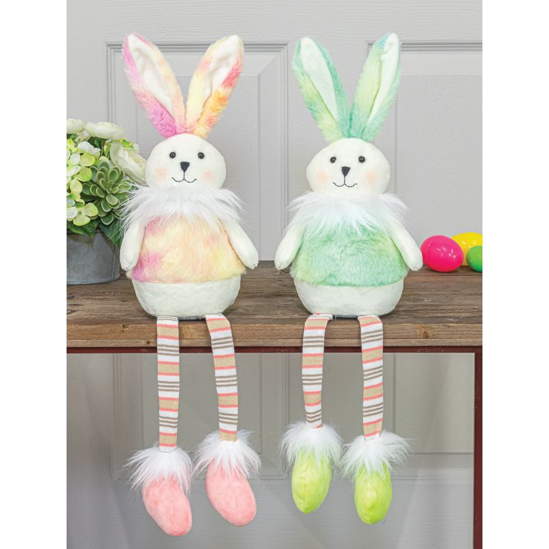 Tie Dye Bunny Dangle Leg 2 Asst Hanna's Handiworks