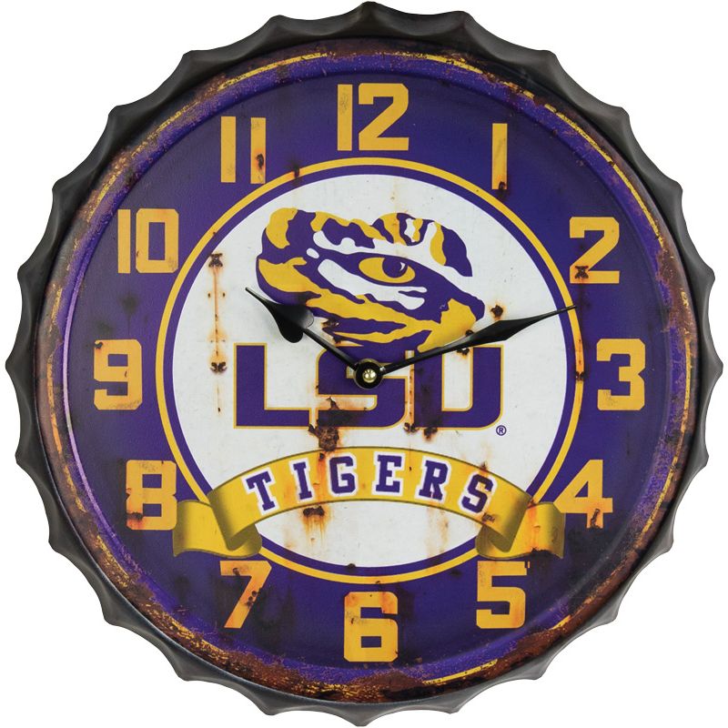 LSU Bottle Cap Clock Hanna s Handiworks