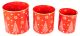 Gold Rim Christmas Canister Set of 3