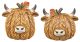 Highland Cow Large Pumpkin Head 2 Asst