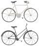 White and Black Bicycle Wall Art 2 Ass
