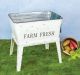 Rustic Farm Fresh Metal Raised Tub