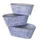 Metal Woven Print Tub 3 Piece Set