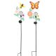 Spring Flowers Pollinator Stake with Solar Bulb