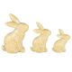 Faux Wood Carved Bunny Set of 3