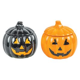 Ceramic Halloween Pumpkin Cookie Jar 2 Asst | Hanna's Handiworks